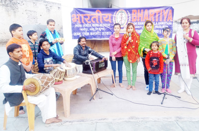 BLSKS artists presenting musical play ‘Beti Bachao Beti Padao’. BLSKS artists presenting musical play ‘Beti Bachao Beti Padao’.