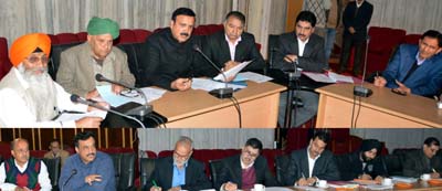 MLC Sajjad Ahmed Kichloo chairing a meeting of Joint House Committee at Jammu on Wednesday. MLC Sajjad Ahmed Kichloo chairing a meeting of Joint House Committee at Jammu on Wednesday.