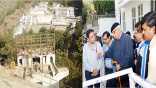 Governor N N Vohra inspecting development work near Bhawan of Mata Vaishno Devi. Governor N N Vohra inspecting development work near Bhawan of Mata Vaishno Devi.