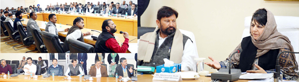 Chief Minister, Mehbooba Mufti speaking at a meeting in Kathua on Monday. Chief Minister, Mehbooba Mufti speaking at a meeting in Kathua on Monday.