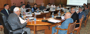 Governor N N Vohra chairing Executive Council meeting of SMVD University on Friday. Governor N N Vohra chairing Executive Council meeting of SMVD University on Friday.