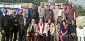 Poets at Dogri Kavi Sammelan celebrating Madhukar Day at Gurha Slathia. Poets at Dogri Kavi Sammelan celebrating Madhukar Day at Gurha Slathia.