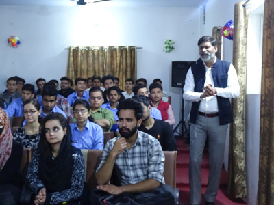 Dr Baccha Babu from CUJ delivering lecture at YCET on Monday. Dr Baccha Babu from CUJ delivering lecture at YCET on Monday.