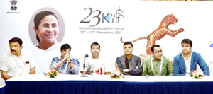 Dignitaries during 23rd Kolkata International Film Festival. Dignitaries during 23rd Kolkata International Film Festival.