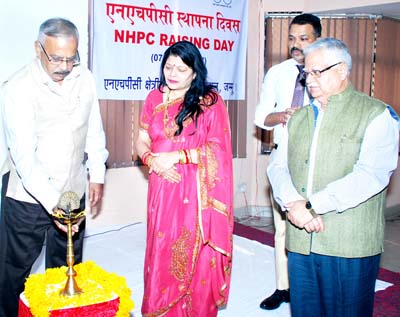 NHPC officers during the celebrations of Raising Day on Tuesday. NHPC officers during the celebrations of Raising Day on Tuesday.