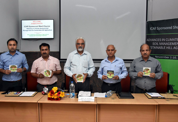 SKUAST-J VC and others releasing compendium during inaugural of 10-day training programme. SKUAST-J VC and others releasing compendium during inaugural of 10-day training programme.