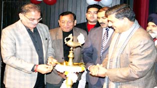 Speaker Legislative Assembly, Kavinder Gupta lighting ceremonial lamp along with other dignitaries during annual day celebration at Calliope School in Jammu. Speaker Legislative Assembly, Kavinder Gupta lighting ceremonial lamp along with other dignitaries during annual day celebration at Calliope School in Jammu.