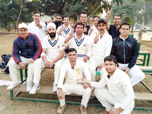 The players of SKUAST-Jammu posing for group photograph after defeating MPKV Rahori, Pune in Vice-Chancellor’s T-20 Cricket Tournament at Patiala. The players of SKUAST-Jammu posing for group photograph after defeating MPKV Rahori, Pune in Vice-Chancellor’s T-20 Cricket Tournament at Patiala.
