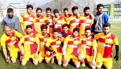 Winners posing along with dignitaries and officials at TRC ground in Srinagar. Winners posing along with dignitaries and officials at TRC ground in Srinagar.
