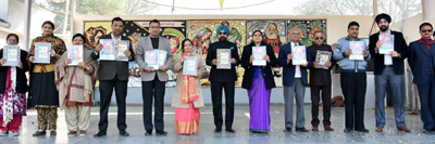 Dignitaries releasing Annual School Magazine at DPS in Jammu. Dignitaries releasing Annual School Magazine at DPS in Jammu.