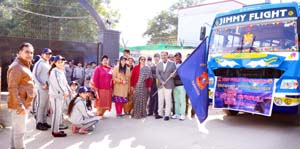 Col Anil Tahlan flagging off education tour on Friday. Col Anil Tahlan flagging off education tour on Friday.