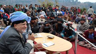 Minister for Animal Husbandry, Abdul Ghani Kohli addressing a gathering in Rajouri on Saturday. Minister for Animal Husbandry, Abdul Ghani Kohli addressing a gathering in Rajouri on Saturday.