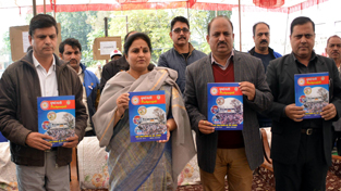 MoS for Education, Priya Sethi releasing Annual School Magazine of GGMHSS at Samba on Saturday. MoS for Education, Priya Sethi releasing Annual School Magazine of GGMHSS at Samba on Saturday.