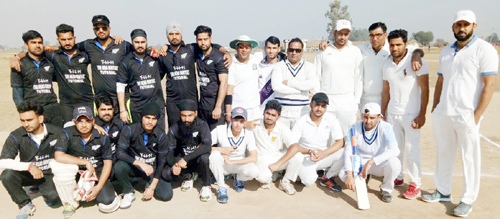 Players of Sher-e-Kashmir CC posing for a photograph after registering victory. Players of Sher-e-Kashmir CC posing for a photograph after registering victory.