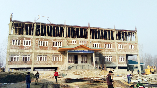 Drug Warehouse, Bemina awaits completion. -Excelsior/Shakeel Drug Warehouse, Bemina awaits completion. -Excelsior/Shakeel