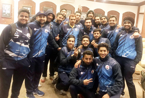 J&K U-23 Cricket Team posing for a group photograph along with support staff after beating HP at Dharamsala. J&K U-23 Cricket Team posing for a group photograph along with support staff after beating HP at Dharamsala.