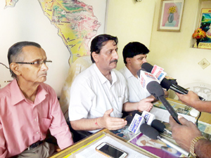 PK leaders during a meeting at Jammu on Wednesday. PK leaders during a meeting at Jammu on Wednesday.
