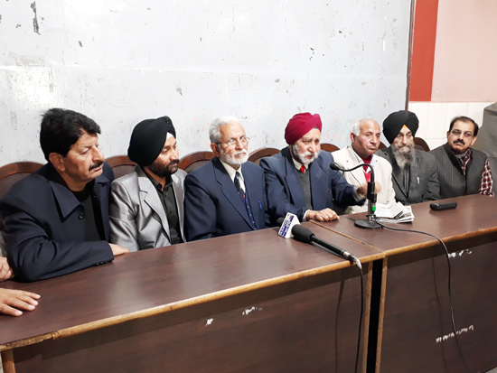 PoK DPs addressing joint press conference in Jammu on Friday. — Excelsior/Rakesh PoK DPs addressing joint press conference in Jammu on Friday. — Excelsior/Rakesh