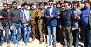 MLA Shakti Raj Parihar inaugurating Warrior Cup T20 Cricket Tournament at Doda on Monday. MLA Shakti Raj Parihar inaugurating Warrior Cup T20 Cricket Tournament at Doda on Monday.