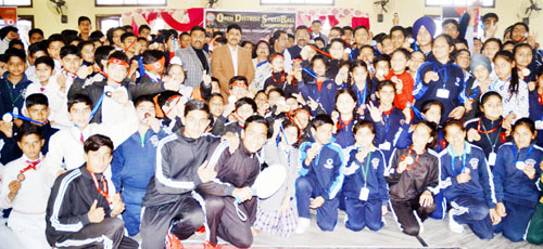 Winners of Open District Speedball Championship posing for agroup photograph at SK Farms in Kathua. Winners of Open District Speedball Championship posing for agroup photograph at SK Farms in Kathua.