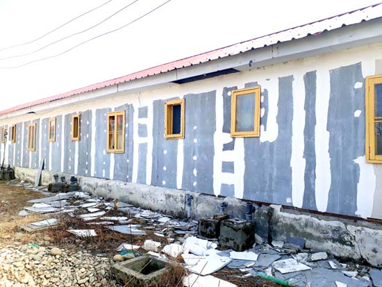 Dilapidated condition of Hawl transit camp in Pulwama district. -Excelsior/Younis Khaliq Dilapidated condition of Hawl transit camp in Pulwama district. -Excelsior/Younis Khaliq