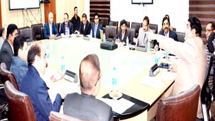 Chief Secretary BB Vyas chairing a meeting at Jammu on Monday. Chief Secretary BB Vyas chairing a meeting at Jammu on Monday.