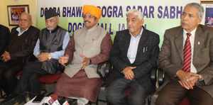 DSS chief GS Charak talking to media-persons in Jammu on Wednesday. —Excelsior/ Rakesh DSS chief GS Charak talking to media-persons in Jammu on Wednesday. —Excelsior/ Rakesh