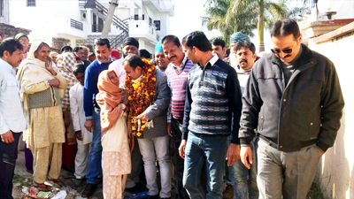 MLC, Vikram Randhawa interacting with people at Chatha on Saturday. MLC, Vikram Randhawa interacting with people at Chatha on Saturday.