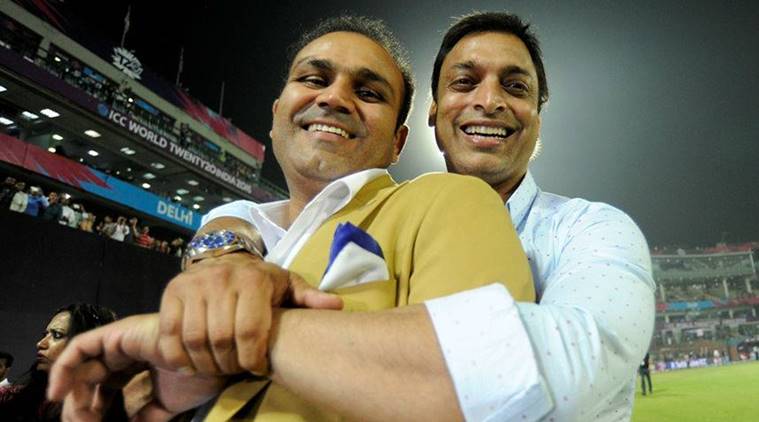 Sehwag and Shoaib Akhtar
