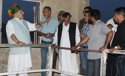 NC Provincial President Devender Singh Rana during visit to Kupper Lift Irrigation Scheme on Tuesday. NC Provincial President Devender Singh Rana during visit to Kupper Lift Irrigation Scheme on Tuesday.