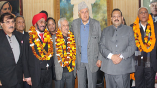 Prof R R Sharma, Narender Singh and Mohd Saleem joining NC on Saturday. Prof R R Sharma, Narender Singh and Mohd Saleem joining NC on Saturday.