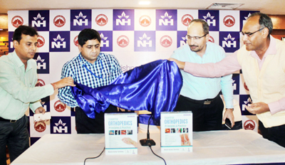 Senior Orthopaedic Surgeon of SMVD Narayana Super Speciality Hospital, Dr Manish Kumar Varshney, along with Dr Sanjeev Gupta and Dr Abdul Gani, launching book on Orthopaedics. -Excelsior/ Rakesh Senior Orthopaedic Surgeon of SMVD Narayana Super Speciality Hospital, Dr Manish Kumar Varshney, along with Dr Sanjeev Gupta and Dr Abdul Gani, launching book on Orthopaedics. -Excelsior/ Rakesh