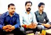 Naresh Kumar, Udhampur City president, Dogra Kranti Dal and others during a press conference at Udhampur.