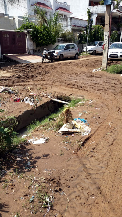 Deplorable condition of road in Nanak Nagar area of Jammu. Deplorable condition of road in Nanak Nagar area of Jammu.