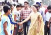 DDC Samba Sushma Chauhan interacting with players while inaugurating sports tournament under Khelo India.