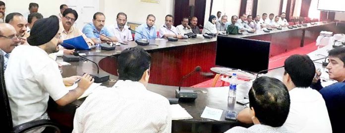 DDC Doda Simrandeep Singh chairing meeting to review the arrangements for Khelo India Games.
