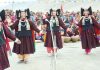 Artists presenting colourful cultural programme at Padum Zanskar on Monday.