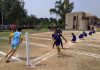 Kho-Kho players in action during Inter-Collegiate Tournament in Jammu.