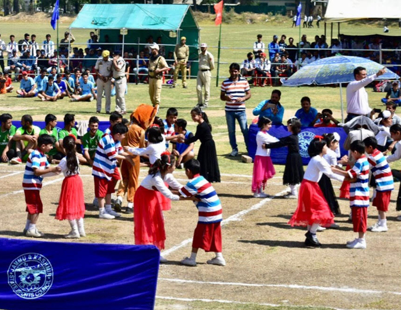 Children in action during North Kashmir Sports Festival at Baramulla. Children in action during North Kashmir Sports Festival at Baramulla.
