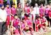 APS Ratnuchak Basketball team posing for a group photograph after emerging runners-up in Western Command Inter-APS C'ship.
