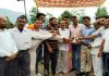 Winners of Wrestling event being honoured by the dignitaries at Panchari in Udhampur.