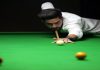 Cueist in action at Billiards Hall, MA Stadium in Jammu. -Excelsior/Rakesh