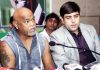Former cricketer Vinod Kambli interacting with media persons at Jammu on Friday. —Excelsior/Rakesh