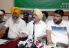 Chairman All J&K Transport Welfare Association, TS Wazir addressing press conference in Jammu on Thursday. — Excelsior/Rakesh