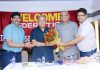 Noted city businessman, Yash Paul Gupta being felicitated after being re-elected as president of the Federation of Retailers Association in Jammu on Sunday.