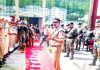 DGP Dilbagh Singh interacting with jawans at DPL Handwara on Monday.