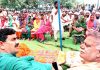 MP, Jugal Kishore Sharma and MLA, Choudhary Sukhnandan at a workers meeting at Jaswan in Marh constituency on Sunday.