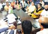 Former Deputy CM and MLA Gandhi Nagar Kavinder Gupta addressing a meeting of BJP candidates at Gandhi Nagar on Wendesday.