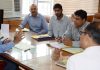 Advisor K Vijay Kumar chairing a meeting on Friday.
