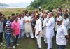 MP Lok Sabha, Jugal Kishore Sharma, interacting with locals at Bajalta in Nagrota constituency.